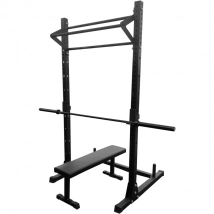 Squat Rack mas Barra Negra 20kg